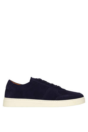 suède sneakers donkerblauw