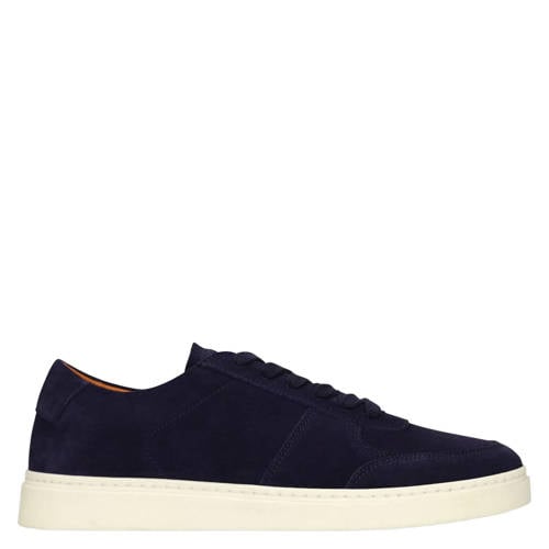Manfield suède sneakers donkerblauw afbeelding