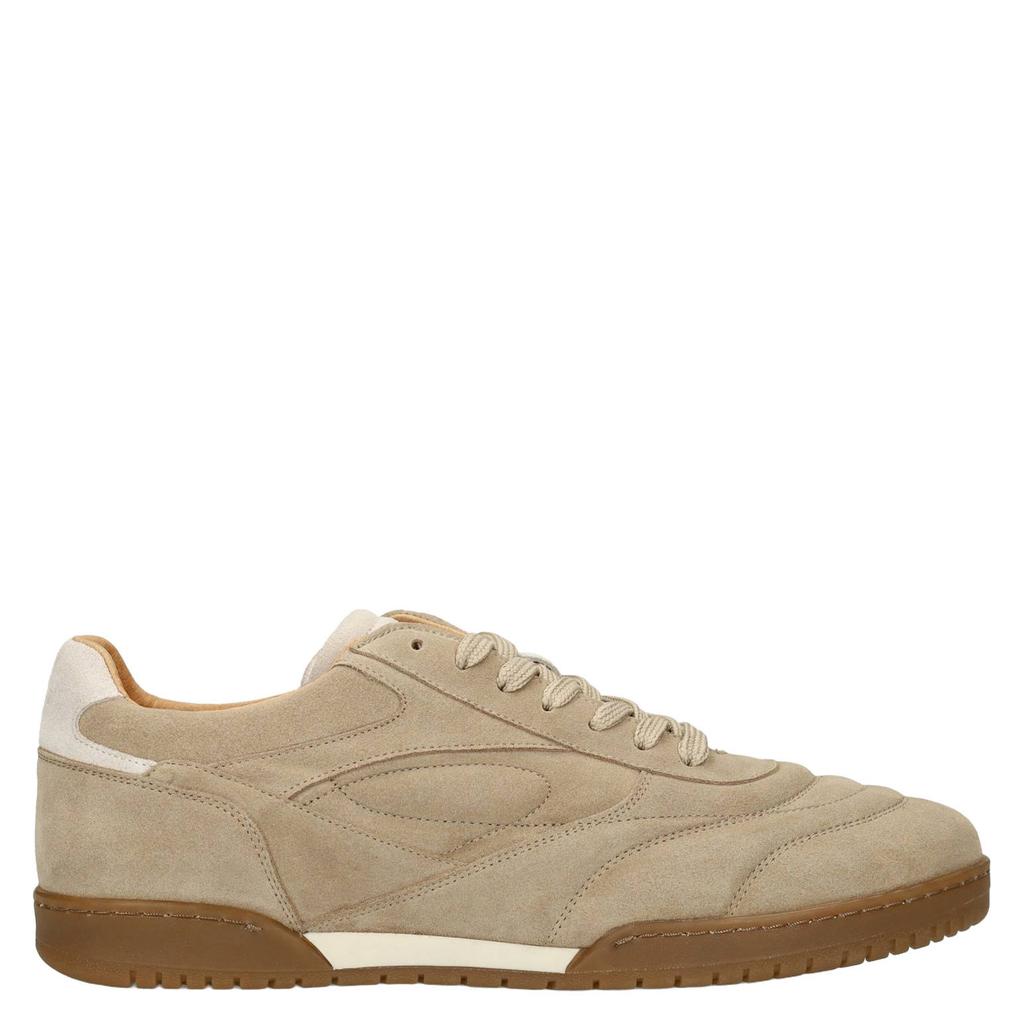 Beige heren Manfield suède sneakers met veters
