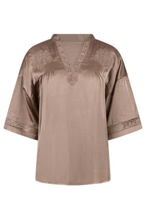 top broderie bruin