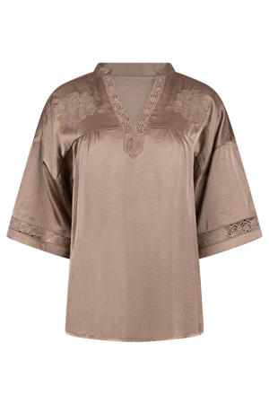 top broderie bruin