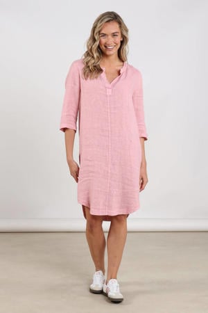 midi jurk roze