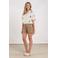 NUKUS gestreepte blouse met pailletten ecru