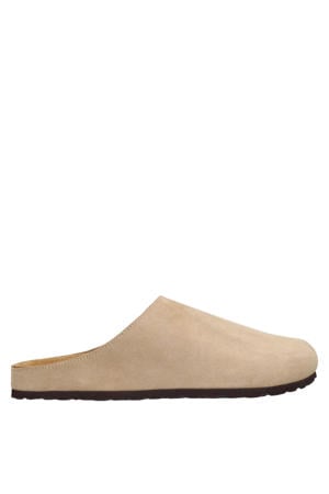 suède clogs beige