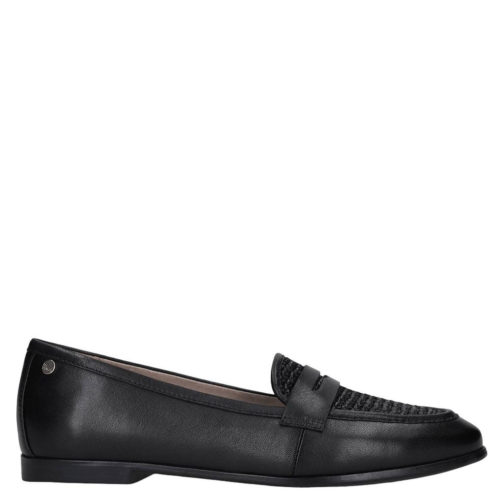 Zwarte dames No Stress leren loafers