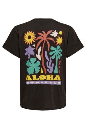 T-shirt met backprint zwart