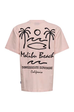 T-shirt met backprint lichtroze