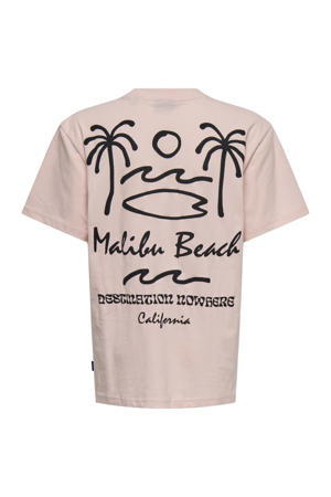 T-shirt met backprint lichtroze