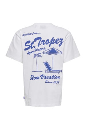 T-shirt met backprint wit