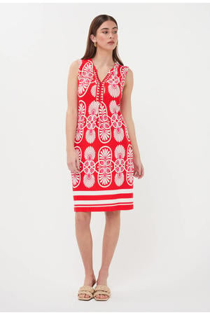 midi jurk rood