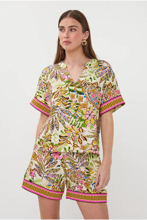 gebloemde blouse multi