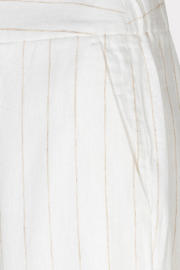 thumbnail: Esqualo straight regular waist gestreepte broek met linnen wit