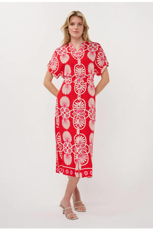 midi jurk rood