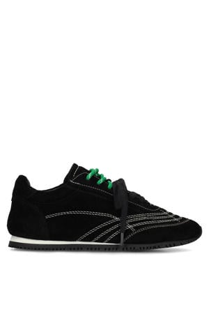 suède sneakers zwart