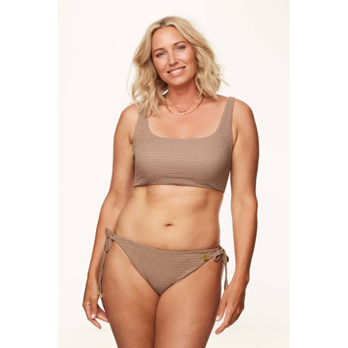 Annadiva Swim strik bikinibroekje Sparkling taupe afbeelding