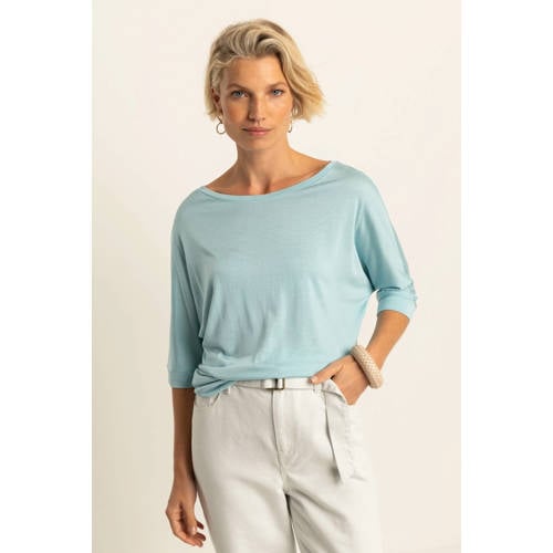Expresso top lichtblauw gebreid afbeelding