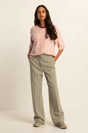 wide leg high waist pantalon