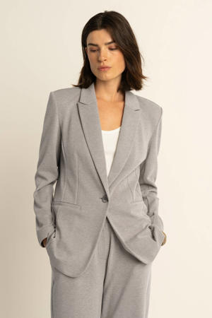 regular blazer kaki gebreid