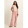 Expresso high waist wide leg jeans lichtroze