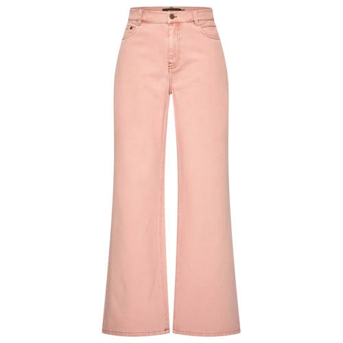 Expresso high waist wide leg jeans lichtroze afbeelding