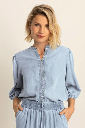 blouse light blue denim
