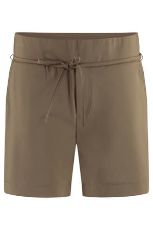 casual short bruin travelstof