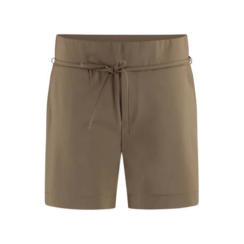 Expresso straight high waist casual short bruin gebreid afbeelding