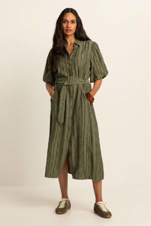 blousejurk olijfgroen