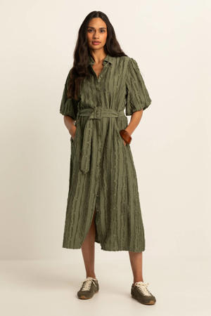 blousejurk olijfgroen