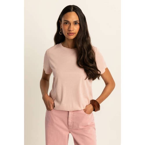 Expresso T-shirt lichtroze met glitter afbeelding