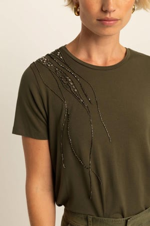 T-shirt olijfgroen
