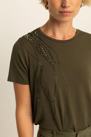 T-shirt olijfgroen