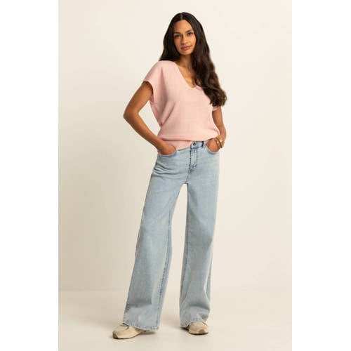 Expresso wide leg jeans light blue denim afbeelding