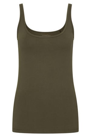 jersey basis top donkergroen