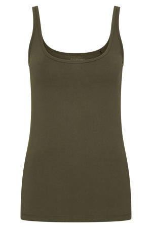 jersey basis top donkergroen