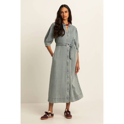 Expresso blousejurk medium blue denim afbeelding
