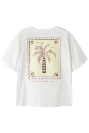T-shirt met backprint wit