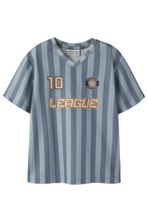 gestreept T-shirt blauw