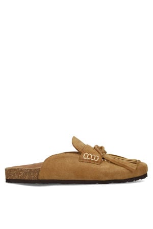 suède clogs camel
