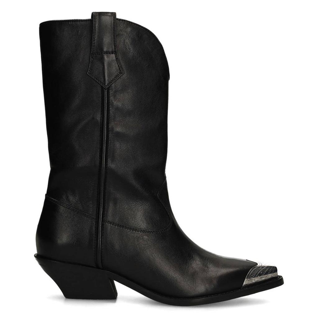 Zwarte dames Sacha leren cowboylaarzen