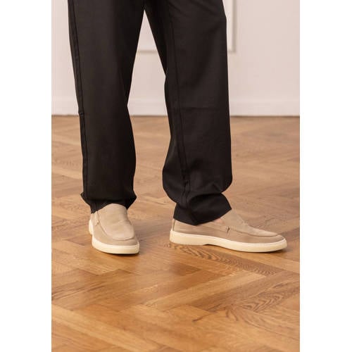 Manfield suède loafers beige afbeelding