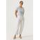 Garcia gestreept T-shirt met lurex - lichtblauw