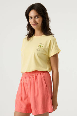 T-shirt lichtgeel