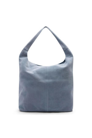 suede shopper blauw