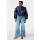 MS Mode jacquard bomberjack Plus Size - donkerblauw