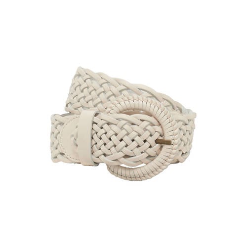 Caroll leren riem ecru afbeelding