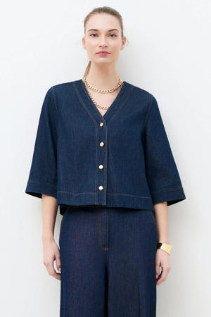 blouse dark blue denim