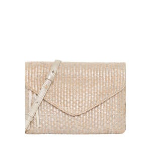 crossbody tas naturel/zilverkleurig