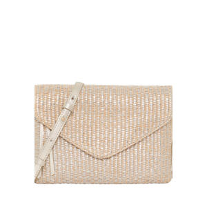 crossbody tas naturel/zilverkleurig