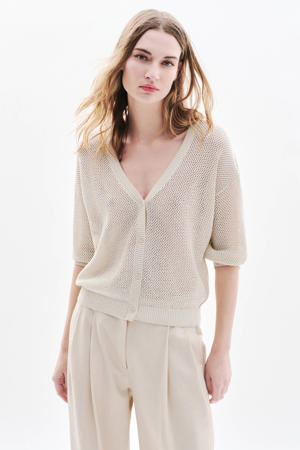 vest crème gebreid